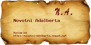 Novotni Adalberta névjegykártya